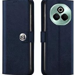 Compatible with Realme P3 Pro 5G Case, Wood Grain Leather Case with Card Holder and Window, Magnetic Flip Cover for Compatible with Realme P3 Pro 5G-97