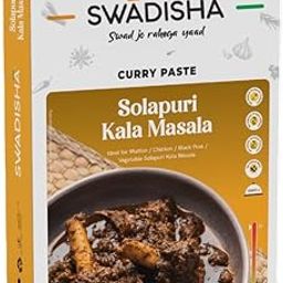 Swadisha Solapuri Kala Masala Ready To Cook Curry Paste I 200gms I 3 Easy Steps Recipe IAdd Your Choice Of Cooked Meat or Vegetables I Authentic Taste INo PreservativesIServes 4-6 I Ready In 15 Mins-image-32