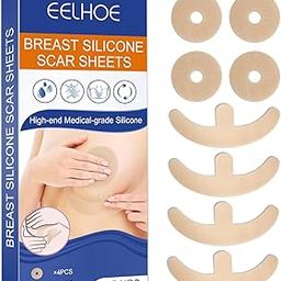 Silicone Scar Sheets, Silicone Scar Sheets for Breast 8 Pack, Breast Reduction After Surgery for Scars, Scar Removal Sheets, 4 Areola Soft Strips & 4 Anchor Sheets-image-44