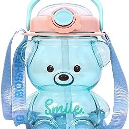 BETLEX Sipper for Infant/Toddler/Kids Water Bottle / 1000 ml, Anti-Spill | Sippy Cup with Reusable Straw | BPA Free | Multi Color-image-67