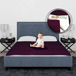 OYO BABY Extra Absorbent Waterproof Baby Dry Sheet Double Bed (260 x 200cm) | Quick Dry Sheet for New Born Baby Bed Protector, Soft & Breathable Rubber Sheet for Bed|Plum-image-47