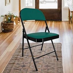 Zidle Neon Folding Metal Chair Multipurpose use for Home| Living Room| Study| Balcony| Kitchen| Made in mild Steel Powder Coated in Black seat Back Cushion (1, Pacific Blue, Leatherette)-image-74