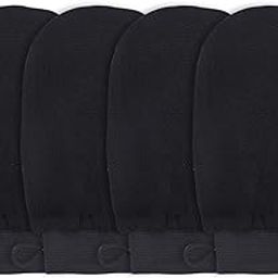 XINRUI Exfoliating Gloves, 4 Pack Shower Scrub Gloves Deep Body Bath Mitt for Men Women Dead Skin Remover Body Scrubber Spa Brush Massage Soap Exfoliator (Black)-image-64