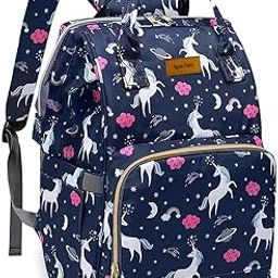 Laee cute baby Diaper Bag for Mothers | Spacious Waterproof Backpack with Multiple Pockets to Easily Organise Baby Essentials, Various Sized Pockets-image-79
