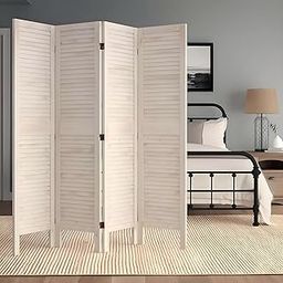 Wooden Room Divider Partition - Foldable Screen Separator for Living Room, Bedroom, Office, Restaurant || Patti Design White - 4 Panel-image-74