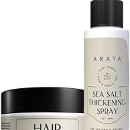 Arata Pro Grooming Set With Sea Salt Thickening Hair Spray (50 ML) & Hair Pomade (50 GM) | Style For A Glossy Finish With Flexible Control-image-15