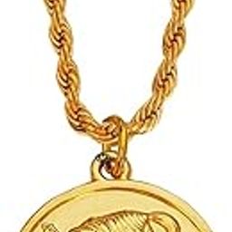 Chhatrapati Shivaji Maharaj Rajmudra Locket With Chain Round Pendant Necklace Chain For Men And Women-image-6