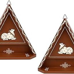 Handmade Mada Vilakku 2 Piece | Diya Wall Mounted Stand | Wall Mount Stand | Vilakku Madam | Traditional Wall Hanging Stand. [Home Madam] (Red)-image-67