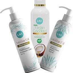 Hair Care Combo with Oils, Shampoo and Conditioner for Hair Fall Control and Dandruff (500 ml, Anti Hairfall Shampoo(200 ml) + Extra Virgin Coconut Hair Oil (100 ml) + Anti Hairfall Conditioner(200 ml))-3