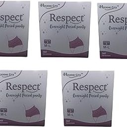 Respect Overnight Period Panty M-L, Waist Size 23-39 Inches | Comfortable and Reliable Protection for Overnight Use, 50 count (Pack of 5)-image-11