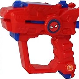The Yogis Spyderman Action Figure Super Hero Web Disc Shooter Gun with Cool Look |Ultimate Shooter Game,Just Press & Shoot Best Play Fun Time Super War Gun Toy for Kids (Red)-image-17
