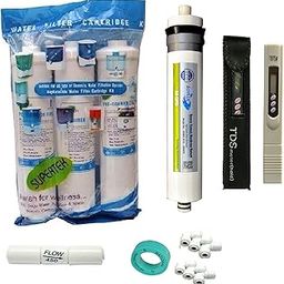 Ionix Universal Type Ro Membrane 80 GPD Original/Ro Service kit & TDS Meter for Water Testing Combo for All Storage Type RO Water purifiers (Full Filter Set with TDS Meter)-17