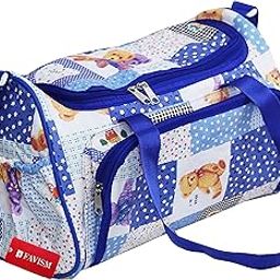 Annapurna Sales Baby Diaper Fabric Bag with Bottle Warmers and Baby, Blue-picture-18