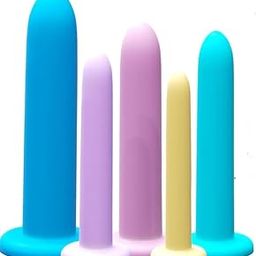 Body Fitness V-Trainers with BPA Free Silicon Women's Health and Wellness Provides Protection and Relief Dilator Set in 5 Diameter Sizes-23