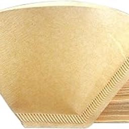 100 Pcs Coffee Filter Paper Unbleached Coffee Filter Papers for Coffee Filter Machines and Cones, 2-4 Cups-63