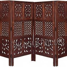 Wooden Partition for Pooja Room/Living Room/Wall/Kitchen, Hall - Separators/Divider (4 Panels, 4 Feet)-image-26