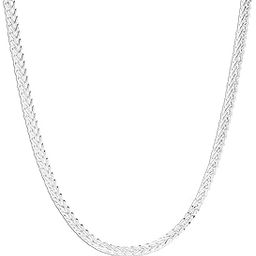 925 Sterling Silver Italian 2 MM Fox-Tail Rope Chain Necklace for Men Women and Girls (16, 18, 20, 24 Inches)-image-77