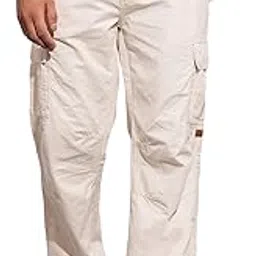 being human Off White Loose Fit Cargos-picture-49