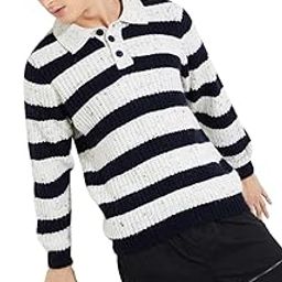 URB_N Men Striped Heavy Knit Sweater-image-90
