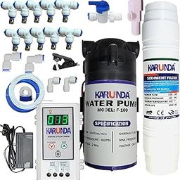 KARUNDA Misting Fogger System Kit with Digital Cycle Timer (1-999 SEC/MIN), 10 Nozzles, Water Pump and Full Accessories for Dairy Farms, Restaurants-39