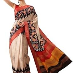 Traditional Women's Kotha Silk Bengali Style Digital Printed Saree-picture-22