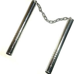 Gillz Sports Stainless Steel Nunchaku for Martial Arts Equipment for Training and Self-Defense (Silver Colour)-image-1