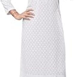Chikankari Kurti for Women of Cotton in Plus Size & Small Size.-picture-43