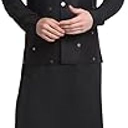 Men Cotton Black Pathani Kurta & Salwar Set with Embroided Sequenced Nehru Jacket-image-10