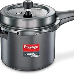Prestige Popular Svachh Hard Anodised Outer Lid Pressure Cooker (5.0 L, Black, Deep Lid-Controls Spillage), 5 Liter-image-85