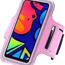 Nplus India Sports Armband for Samsung Galaxy S8 - Sleek Baby Pink, Secure Fit, Adjustable Strap, Headphone Access, Key Pocket - Ideal for Running, Gym, and Outdoor Activities-image-94