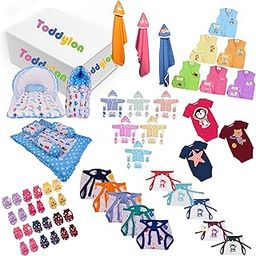 Toddylon 77 in 1 New Born Baby Complete Daily Items Combo New Baby Kit | Baby Essentials | Newborn Kit | Gift Pack | Maternity Kit | Infants Products All (0-6 Months) Blue-11