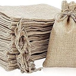 Burlap Bags with Drawstring 13 x 18 cm Hessian Jute Bags for Birthday Gifts, Wedding Party Favors, Candy and Jewelry Pouches [Pack of 25]-image-9