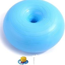 ACUWORLD Fitness Exercise 50 cm Donut Yoga Ball Workout Core Training Stability Ball for Yoga Pilates Balance Training with Inflatable Pump-image-37