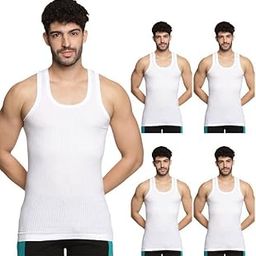Men's White Vest | 100% Super Combed Cotton | Ultra-Soft, Breathable & Sweat-Absorbent | Skin-Friendly, Durable with Needle Drop Design (Pack of 5)-image-39