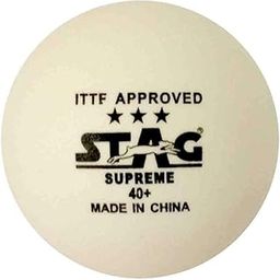 STAG 3 Star Supreme White Table Tennis Plastic Ball Pack of 6-19