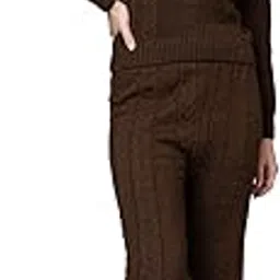 kvetoo Woolen High Neck Sweater With Pajama Tracksuit For Women Winter Wear Co-ord Set-picture-6