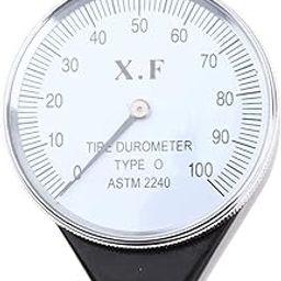 UJEAVETTE Shore Durometer Silicone & Rubber Durometer Gauge 0-100 Degree Type C-12