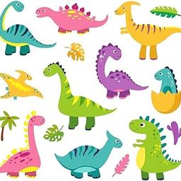 Decor Kraft PVC Vinyl Wild Animal Cartoon Dinosaur 3D Wall Stickers for Kids Room Bedroom Living Room, Size: 58 CM X 53 CM, Multicolor, Pack of 1-image-22