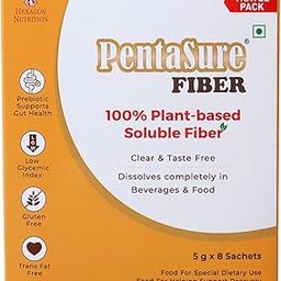PentaSure 100% Plant-Based Soluble Fiber Travel Pack, each 5g sachets (5g x 8)- 40gm-15