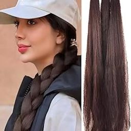 Heavy moti choti Brown Fake Long choti Extensions Hair for Women & Girls | Savaram Gangawan Cataram Sadaraa Paranda Choti | Nakli Hair Wig for girls long hair wig for women, hair extensions for women | Extra Hair Braid Attachment for Ladies Model No : BLK001-40