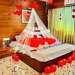 Special You Canopy Tent for Decoration, Canopy for Bedroom, White net Curtains with Fairy Lights 40ft Long, Aesthetic Room Decor, Backdrop for Decoration, Canopy Bed Decoration - 28 pcs-image-17
