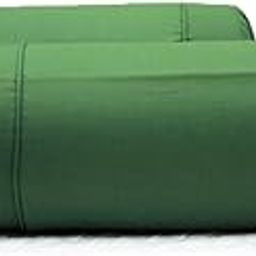 AURAVE Cotton 210 TC Cylinder Long Bolster Cover with Drawstring Closure Soft Breathable Durable Machine Washable Bolster Cover Use for Sofa Bed and Home Décor Bottle Green Set of 2 15 inch x 30 inch-3