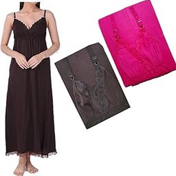 Women's Cotton Bra Sleeveless Long Camisole Slips for Nighty/Kurtis - Pack of 2-picture-16