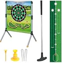 MERISHOPP® Children Golf Game Mat Set and Balls for Adults and Family for Backyard Toys Style D | Sporting Goods | Golf | Golf Training Aids | Nets, Cages & Mats-image-88
