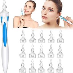 VORTEXA Ear Wax Removal Ear Cleaner Earwax Remover Spiral Soft Silicone Safe With 16 Replacement Disposable Soft Tips/Ear Wax Cleaner System for Adults and Kids-image-78