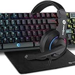 FRONTECH Dragon Warrior Gaming 4 in 1 Gaming Combo Set of Gaming Keyboard with RGB LED Backlit, Mouse with 1000 DPI, Mousepad and Premium Gaming Headphone with 40mm Driver Unit, (KB-0038, Black)-image-68
