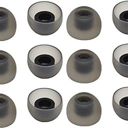 6 Pairs Silicone Galaxy Buds 2 Ear Tips Earbuds, 3 Size Soft Rubber Eartips Buds Wing Tips with Net Fit in Case Compatible with Samsung Galaxy Buds 2 - Black-19