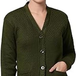 Women's winterwear Woolen Solid Sweater with Pockets Cardigans (with Pockets)-7