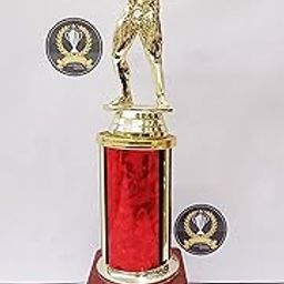 Trophy Golden Fiber Red Pillar Best Body Builder Cup-image-30