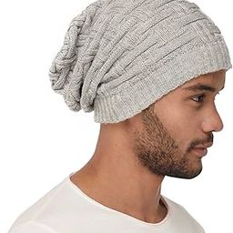 Unisex Grey Winter Woolen Beanie Cap-17